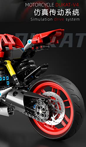 litodinogo TGL T3043 Klemmbausteine Technik klassisches Motorrad Spielzeug Bausteine Bausatz, Fahrzeug-Set… – Bild 7
