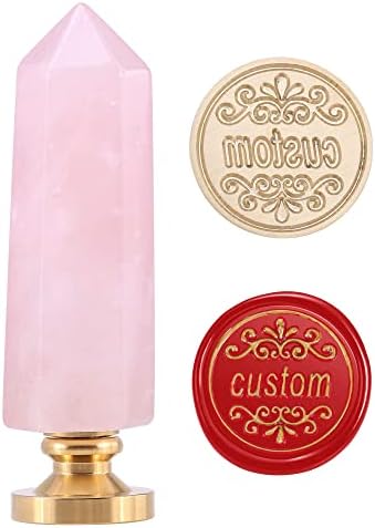 Mogokoyo Personalized Customized Wax Seal Stamp, Mushroom Shape Obsidian Handle, Custom Made Your Own Design Picture Logo Personalized Wedding Invitation Sealing Stamp (Obsidian Handle)