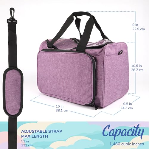 Image of JubileeYarn Rectangular Fabric Yarn Storage Tote Bag - Purple - 1 Bag