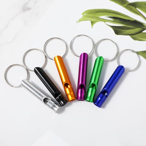 Mabor 12 Stück Trillerpfeife mit Schlüsselanhänger Trillerpfeife laut Notfall Signalpfeife Metallpfeife Passend Strillerpfeife Sportunterricht Sport Survival Pfeife Hundepfeife Schiedsrichter Outdoor