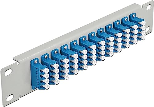 Delock 10? Panneau de brassage FO 12 ports LC Quad 1 UH - vue 2