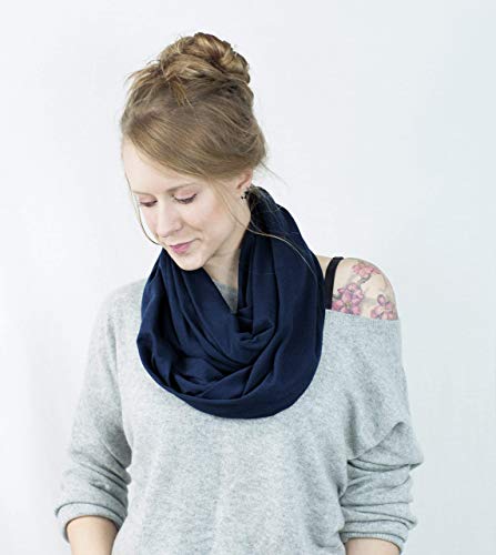 Jersey Infinity Scarf (Navy Blue)4