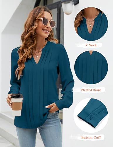 Image of Blooming Jelly Women's Long Sleeve Blouses Dressy Casual Business Work Tops