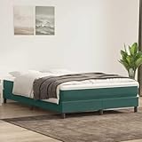 sommier tapissier plus matelas 90x190 Housse en velours de luxe et sommier à lattes de soutien : ce lit à sommier tapissier sans matelas vert foncé (140 x 220 cm) offre une surface en velours doux et doux (100 % polyester) pour un confort optimal. Le sommier à lattes intégré assure un soutien optimal du matelas et une meilleure circulation de l'air, idéal pour un sommeil réparateur.