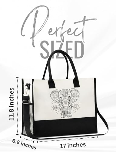 Bolso Tote con diseño de elefante para mujer miniatura 4