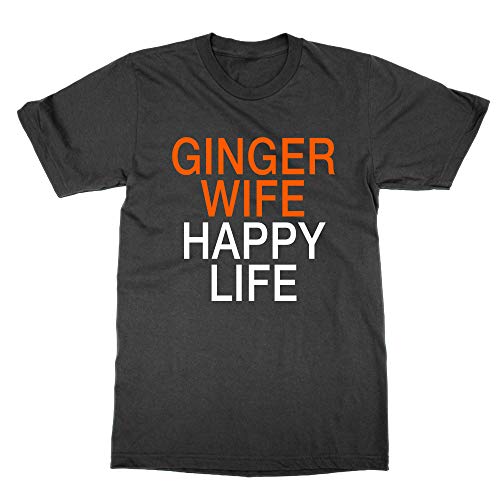 T-shirt Ginger Wife Happy Life idéal pour les sorties en week-end