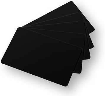 Evolis Unplasticised Polyvinyl Chloride PVC-U - 30 mil - Matte Black - 3.4 in x 2.13 in 500 Cards Cards Quantum 2 Standard