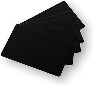 Evolis - Tarjetas de pvc-u - 30 milésimas de pulgada de color negro mate - 86 x 54 mm 500 tarjeta (s), c8001