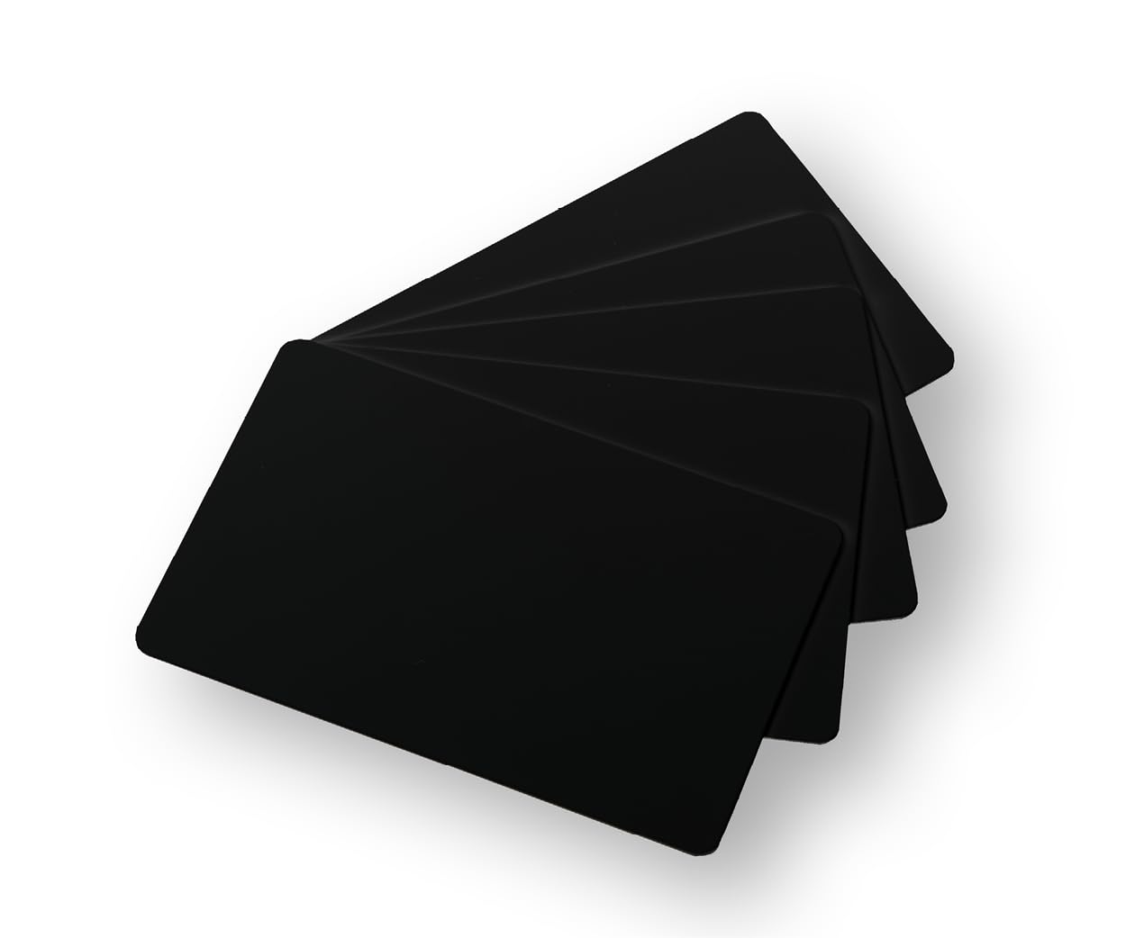 Pack of 100 Standard Length PVC-U Cards - Matte Black - 30 mil - 3.4 in x 2.13 in - Food-Safe - Compatible with All Edikio Printers