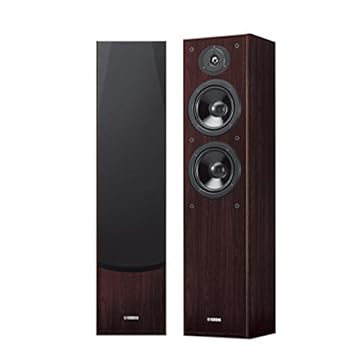 Par de Caixas Acústicas Torre Yamaha Preta NS-F51 240W 3 Alto Falantes com 2 woofers de 16cm