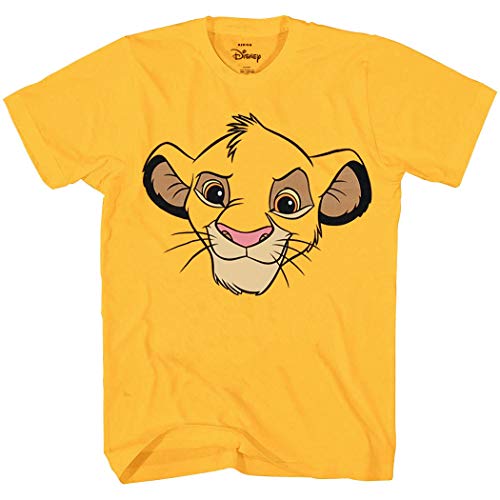 Lion King Disney Simba Face Costume T-Shirt Animal Kingdom (Simba, Gold, X-Large)