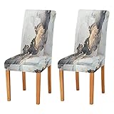 Nander Dining Room Chair Covers Slipcovers 4PCS,Stretchable Chair Slipcover Washable Removable for H