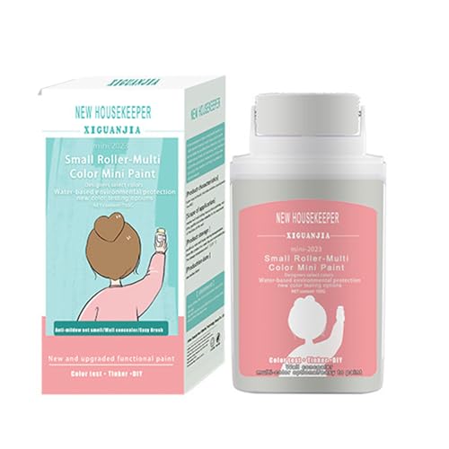 kesurpae Rodillos de pintura de látex de secado rápido, impermeables y a prueba de moho, cepillo de rodillo pequeño de plástico multicolor, Reparación de Pintura de pared, gris