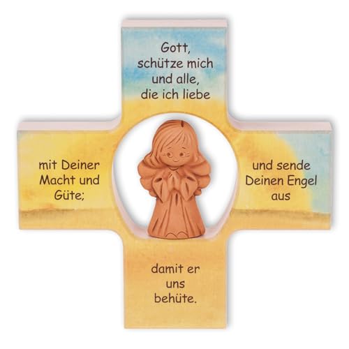 Christshop Croce per Bambini, Angelo Custode, Croce battesimale – Simile – Dio Mi Protegge.