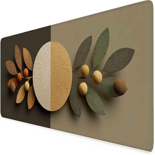 Tapis de souris XXL imperméable et antidérapant motif feuille