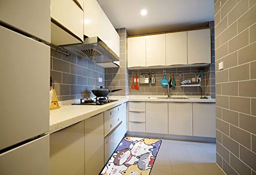 Tapis de cuisine antidérapant zigzag 100x50cm confortable