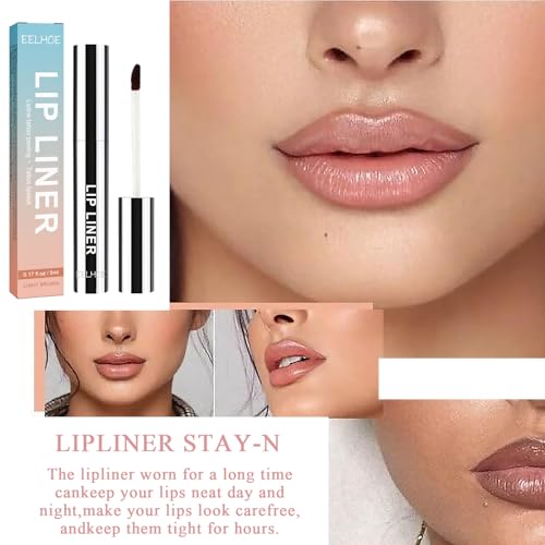 Bisienya Detachable Lip Liner,Tattoo Lip Liner Stain Peel Off Lip Liner,Waterproof Non-smudgeOutline the Lip Shape Plumping Plumps Up Lip Colour With Hyaluronic Acid&Vitamin E for All Skin Types(2Pcs) - Image 8