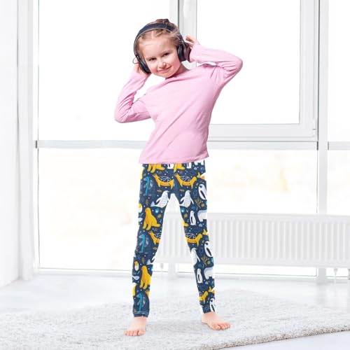 senya Girls Printed Leggings Yoga Pants Marine Animals for Kids in 4t to 10 Years, 4T4