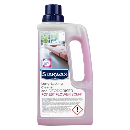 STARWAX - Nettoyant Multi-Usages - Parfum Fleur des Bois - Nettoie, Dégraisse, Désodorise - Longue Durée - Formule Concentrée - Sans Javel - Sans Rincage -Fabriqué en France - 1 L - jusqu'à 1000 m²