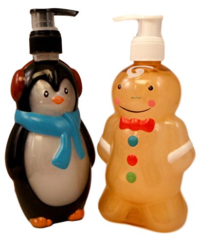 Christmas Holiday Liquid Hand Soap Sets - Santa, Snowman, Christmas Tree, Polar Bear (Gingerbread Man and Penguin)