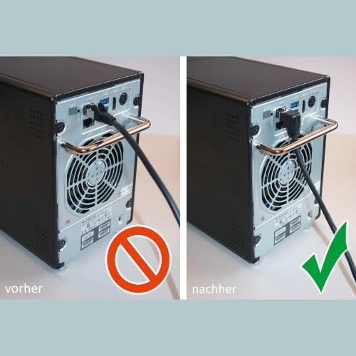 Goobay 51524 CAT 6 patchkabel, 90 graden stekker, netwerkkabel