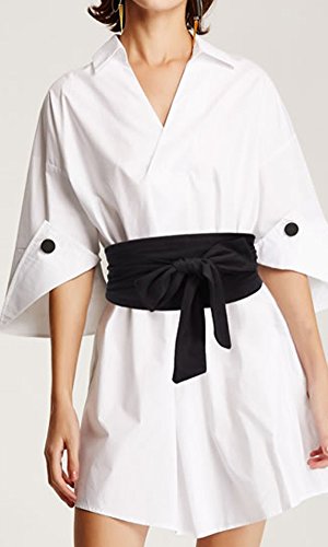 Women's Bowknot Self Tie Wrap Around Obi Waist Band Cinch Boho Waist Belt2