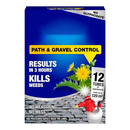 Weedol Path & Gravel Control Fast-Acting Formula Prevents Regrowth Easy-to-Apply Long-Lasting Clean Surfaces Ideal for Paths Gravel Areas Driveways & Permeable Patios 12 Tubes