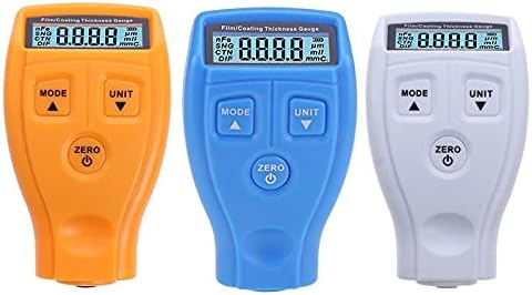 Thickness Meter Car Paint Thickness Gauge Portable Paint Coating Meter with LCD Display thickness measurement Instruments Meter Tester Gauge Tester (Color : White)