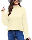 ❤ 【Material】 Hergestellt aus hochwertigem Kaschmir Strickmaterial, weich und bequem zu tragen, Komfort und hautfreundlich. Dicker Stoff hält dich an kälteren Tagen warm.