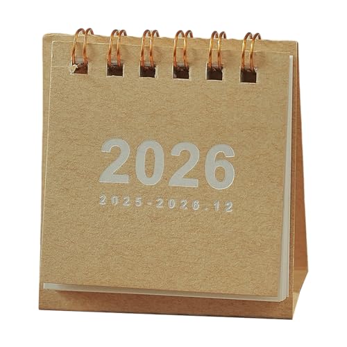 Ästhetischer Schreibtischkalender – Tagesplaner 2026 für Büroplanung, Papier mit kompaktem Design, 12 Monate Schreibtisch-Organizer, Klassenzimmer-Schlafsaal-Zubehör, Lerntisch-Planungswerkzeug