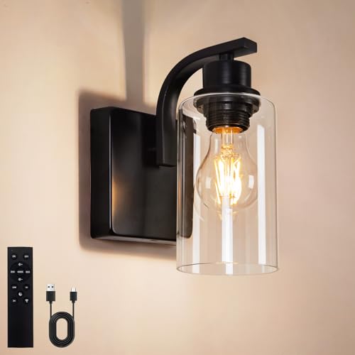 KwatTsz Wall Sconces for Bathroom with Remote Control, Modern Vanity