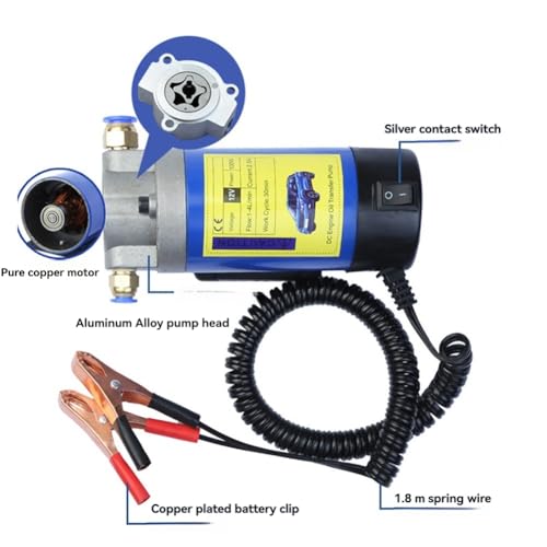 Pompe de transfert d'aspiration électrique 24V à débit 1-4 L/Min auto