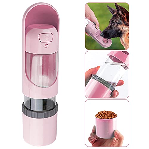 Dog Water Bottle,Leak Proof Water Dispenser Pet Portable Drinking Water Bottle ABS Resin Pet Outdoor Travel Water Bottle for Pets Outdoor Walking Hiking Travelling (Pink) - Image 3