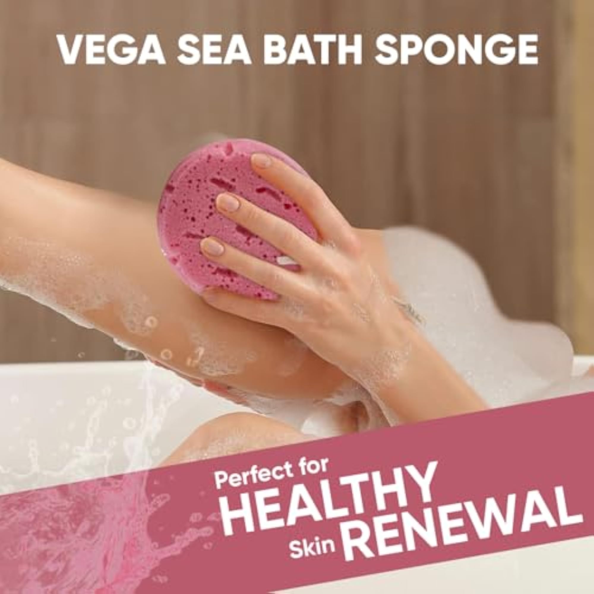 Sea Bath Sponge, Purple, Soft Loofah Body Scrubber