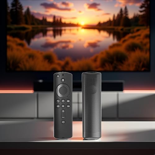 Black Protective Case 5.9 Inch Cover Soft Silicone Skin Sleeve Shockproof Anti-Slip Replacement for Amazon Fire TV Stick 4K Remote Control Remote Controls (Electronics) Accessories