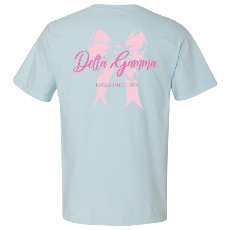 Delta Gamma Comfort Colors Tshirt | Dee Gee Pink Ribbon Sorority Comfort Colors Tee