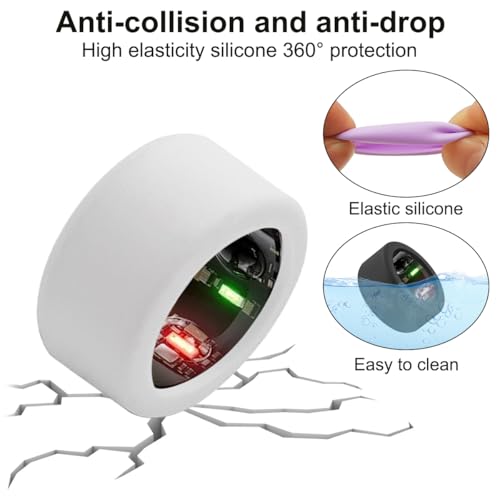 5-pak pierścieni ochronnych kompatybilnych z pierścieniem Oura Ring Gen 4 / Gen 3 / RingConn Gen Ring Air Protector, dla kobiet i mężczyzn, odporne na zarysowania, elastyczne etui na palce