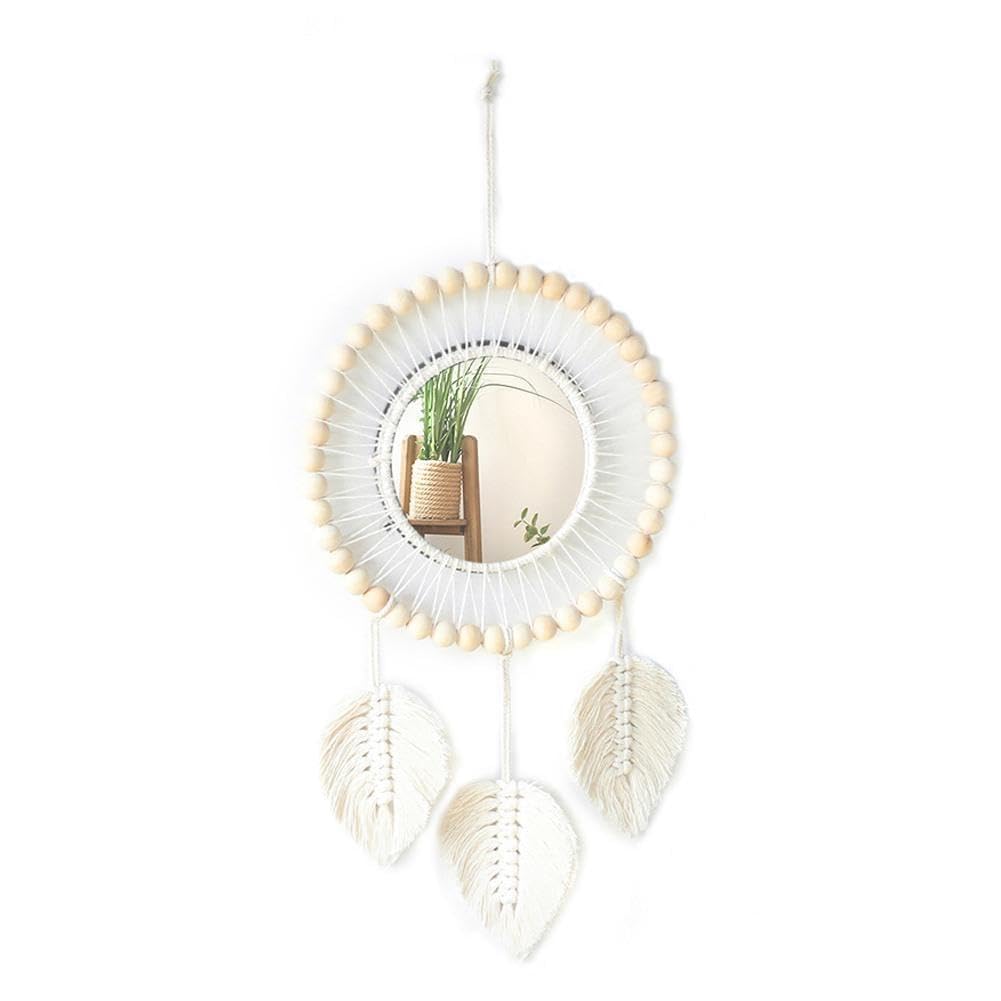 Natural Living Wandspiegel - Boho/ibiza stijl - rotan - 34 x 39cm | Leen Bakker