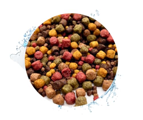 Warnicks Koifutter 10-Sorten-Mix mit Spirulina - 5 L 3-6 mm - Fischfutter für Koi & Zierfrische - schwimmend & sinkend gut verdaulich