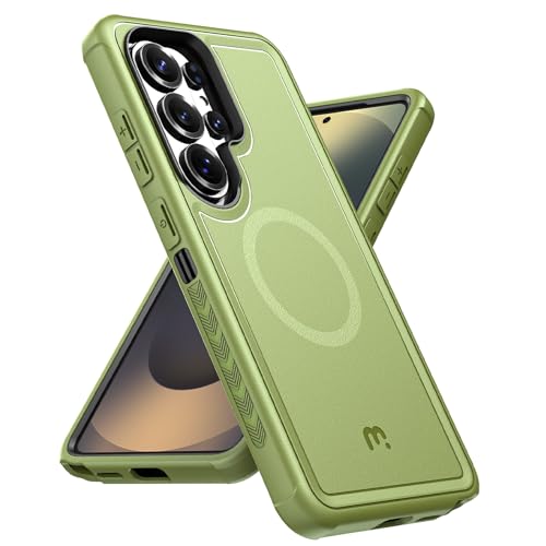 M MYBAT PRO for Samsung Galaxy S26 Ultra Case,Magnetic Cover with Drop-Tested Armor,Heavy Duty Protection Case for Galaxy S26 Ultra,Shockproof Cover|Supports Wireless Charging Army Green
