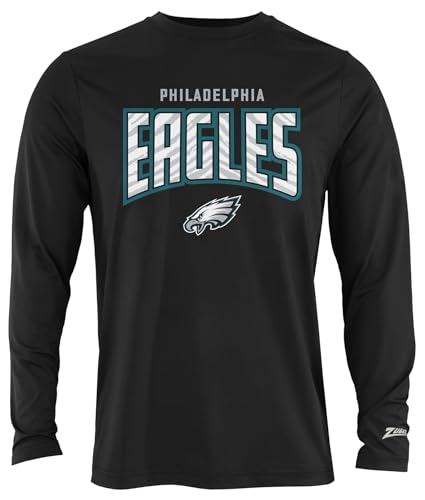 Zubaz NFL Men's Hail Mary Alternate Color Long Sleeve T-Shirt, Philadelphia Eagles, Large