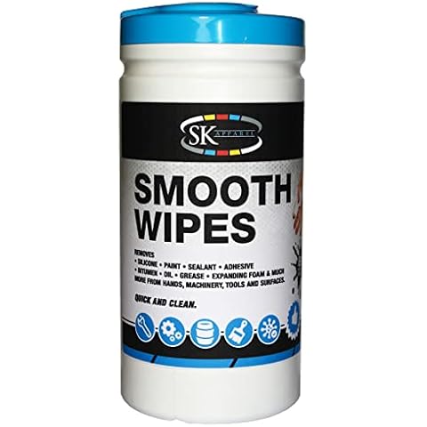 Multi Purpose Industrial Cleaning Wonder Wipes, Heavy Duty Rough & Smooth by SK Apparel - Dual-Sided Builder & Trade Wipes - 80 Wipe tub Cover