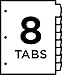Avery Big Tab Write & Erase Durable Plastic Dividers for 3 Ring Binders, 8-Tab Set, Bright Multicolor, 1 Set (16130)