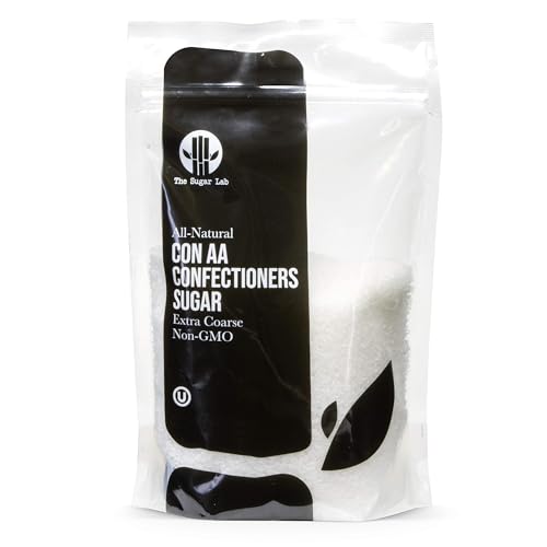The Sugar Lab Confectionery Sugar - Extra Coarse Baking Sugar - 0.9kg - Con AA - Sugar Crystals for Baking and Cupcake Decorations - Excellent for Decorating Sweets - Perfect for Bakeries