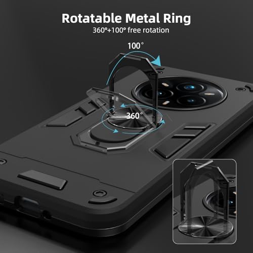Image of NDCOM for Realme 14 Pro Plus Back Cover | Slim Protective Realme 14 Pro Plus Cover | Realme 14Pro Plus Back Cover | Ring Holder Case