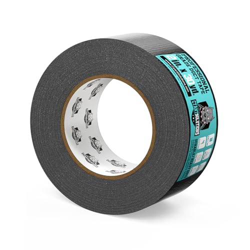 CyantSolutions Black Duct Tape Heavy Duty, Super Strong Sticky and No Residue Black Waterproof Duct...