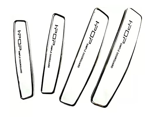 Image of IPop Car Door Guard with Adhesive Tape for Tata Bolt White Color 4 Pieces