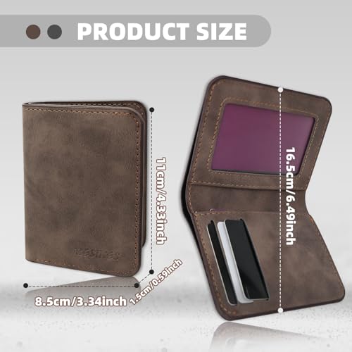 Mens Wallet, Slim Billfold Mens Card Wallet Lightweight Small wallet Multifunctional Credit Card Wallet for Storing Cash Cards Receipt (Grey)2