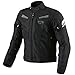 Price comparison product image Jet Motorcycle Motorbike Jacket Mens Waterproof Black Multi functional pocket system Removable lining All seasons (XL, Black)