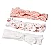 COUXILY 3 pcs Bébé Fille Bandeau Cheveux élastique Coton Lapin Oreille Baptême Fête Photographi (G07)
